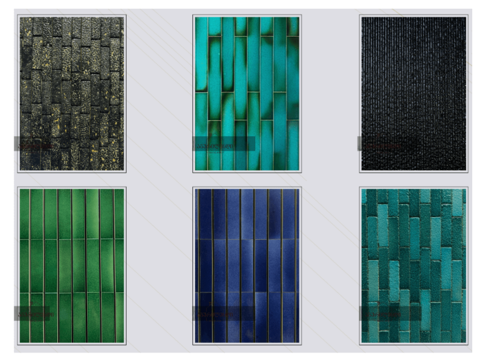 Handmade glazed brick