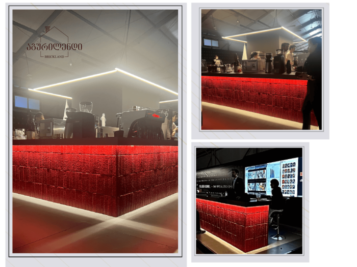 Handmade glazed bricks