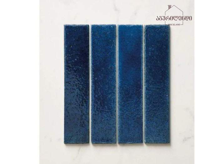 Handmade glazed bricks with a treated surface